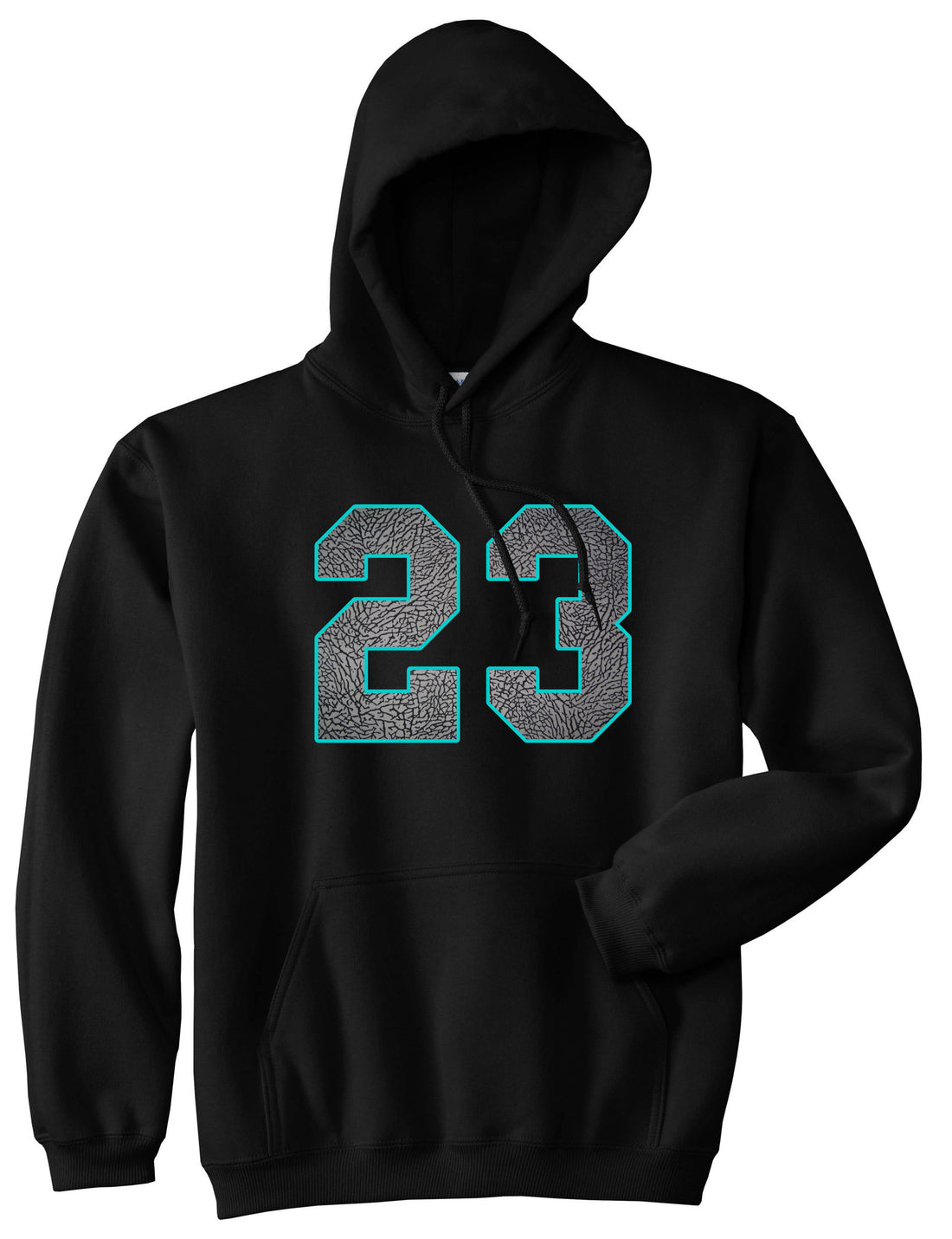 23 Cement Blue Jersey Pullover Hoodie in Black By Kings Of NY