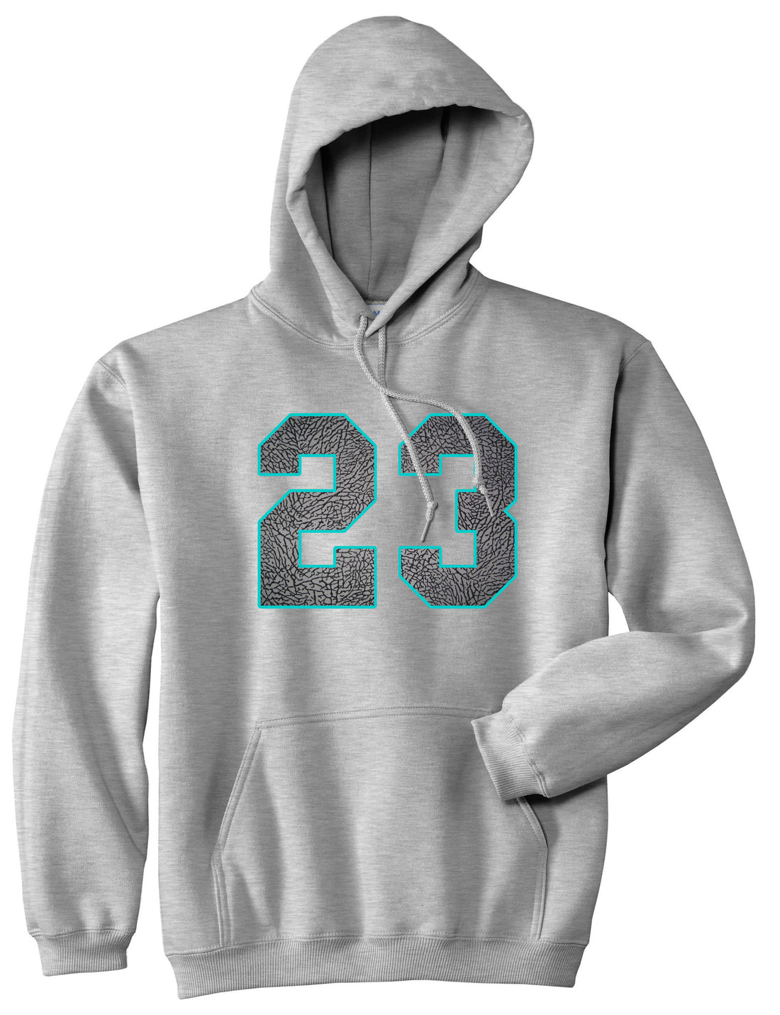 23 Cement Blue Jersey Pullover Hoodie in Grey By Kings Of NY