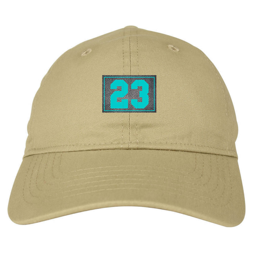 23 cement blue dad hat tan