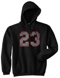 23 Cement Red Jersey Pullover Hoodie in Black By Kings Of NY
