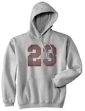 23 Cement Red Jersey Pullover Hoodie in Grey By Kings Of NY