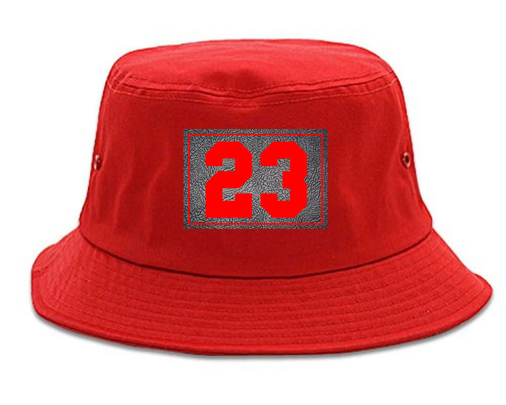 26 Cement Red Jersey Bucket Hat By Kings Of NY