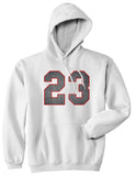 23 Cement Red Jersey Pullover Hoodie in White By Kings Of NY