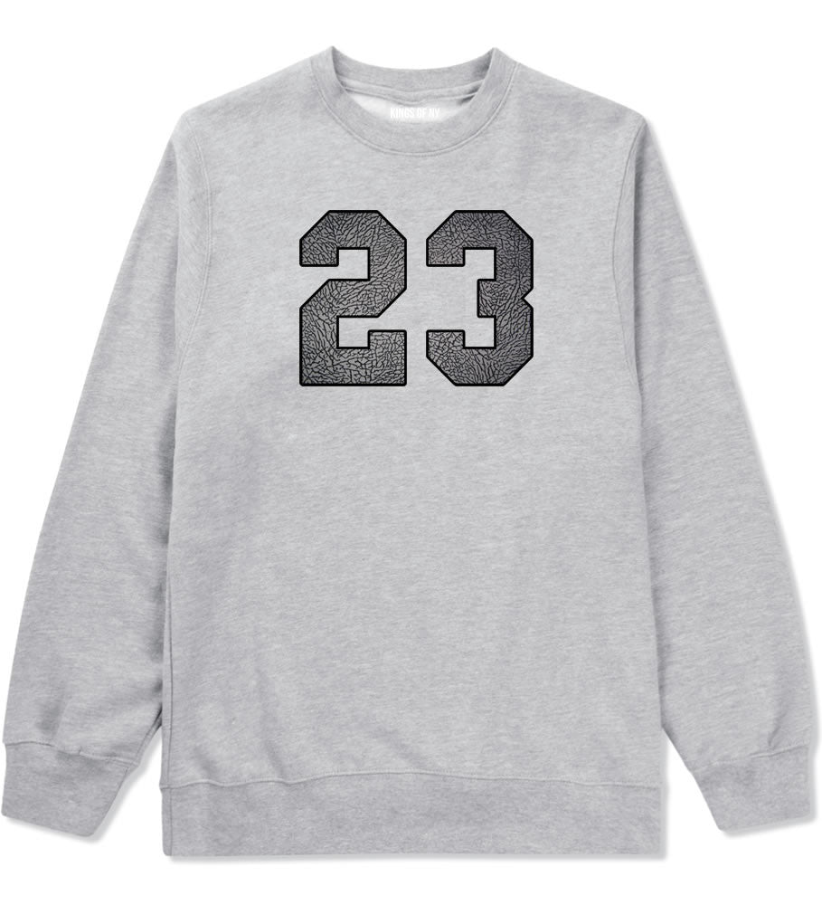 23 Cement Jersey Crewneck Sweatshirt in Grey By Kings Of NY