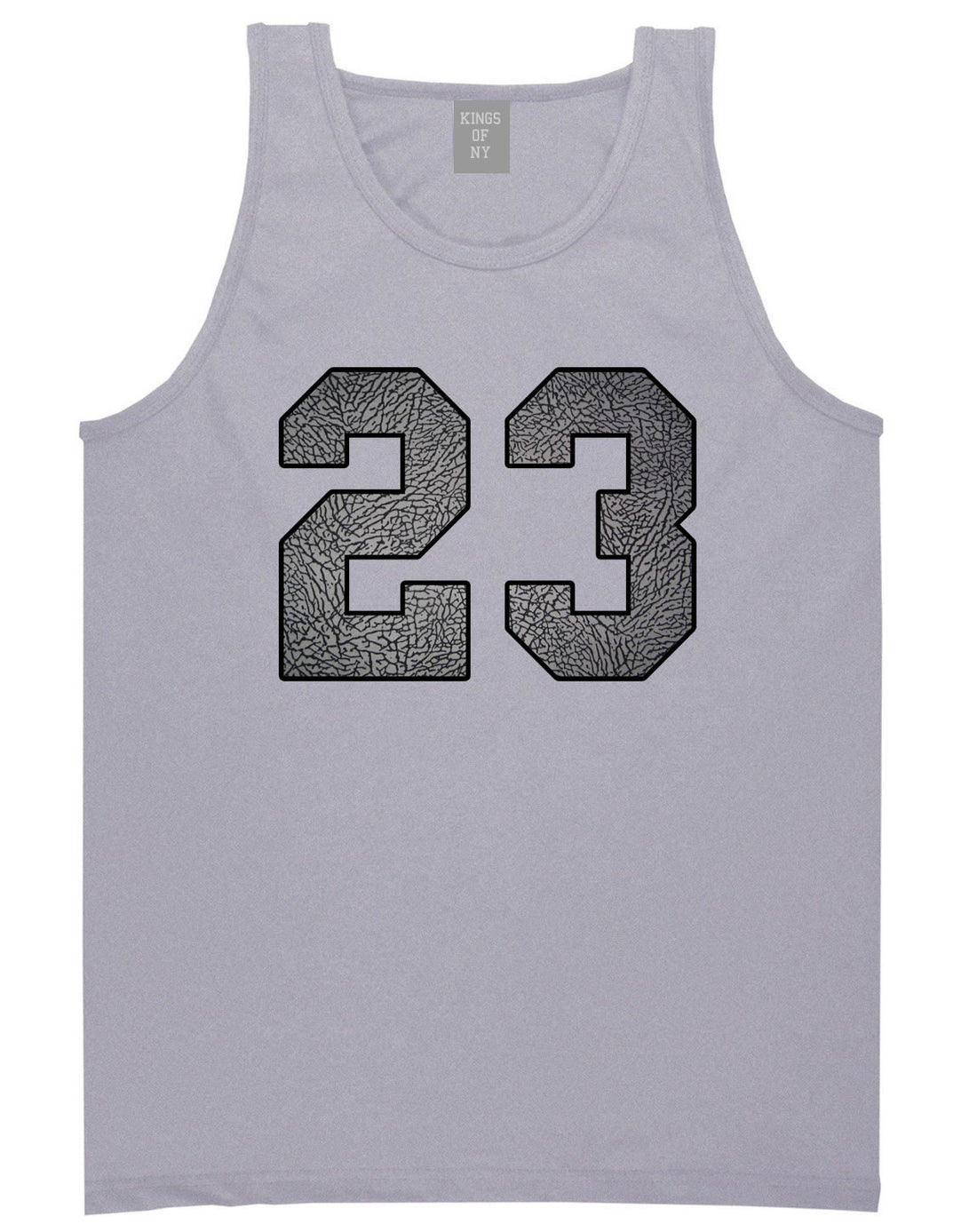 23 Cement Jersey Tank Top in Grey By Kings Of NY