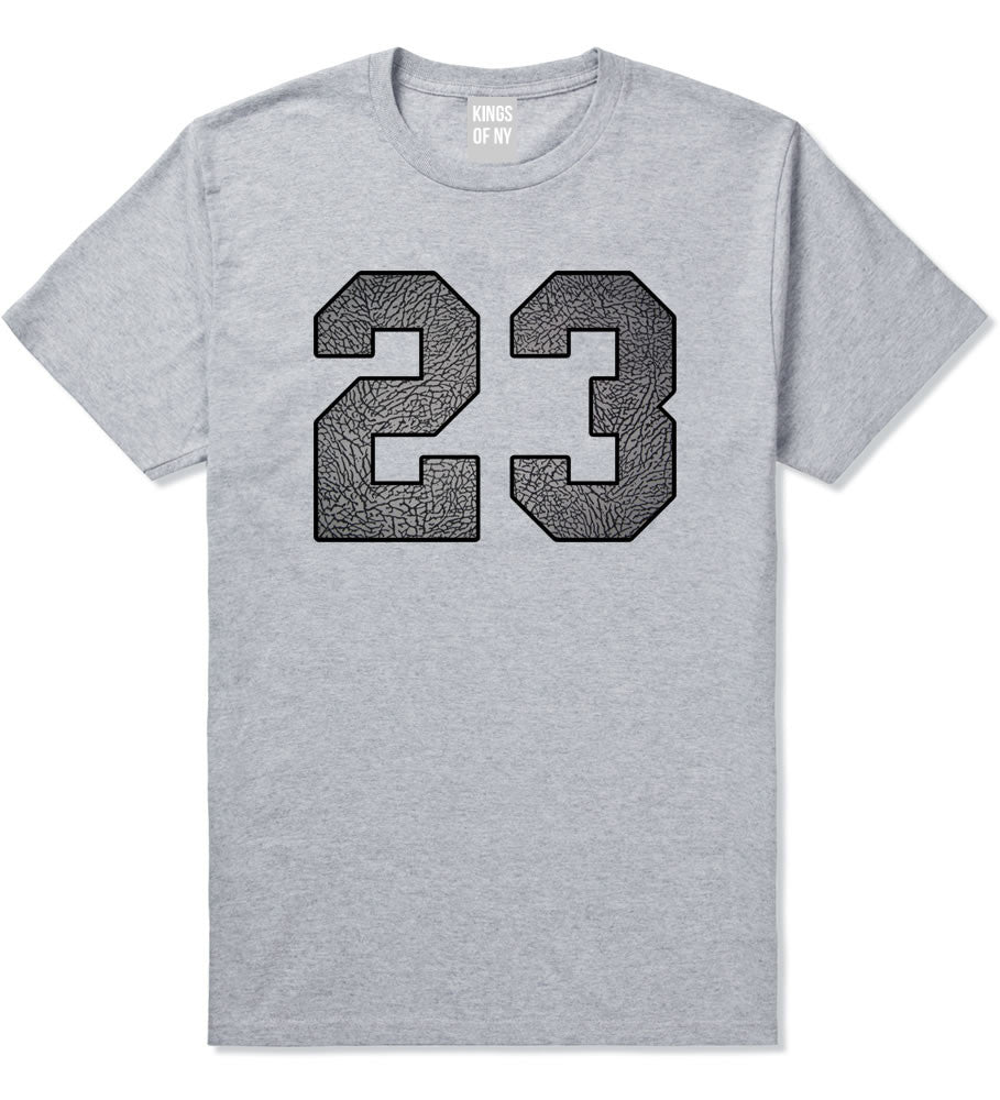 23 Cement Jersey T-Shirt in Grey By Kings Of NY