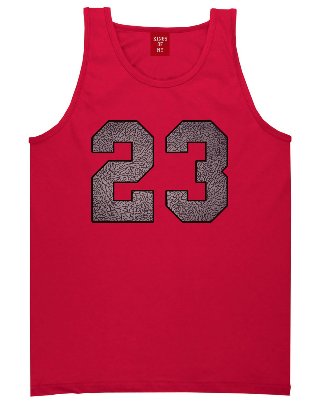 23 Cement Jersey Tank Top in Red By Kings Of NY