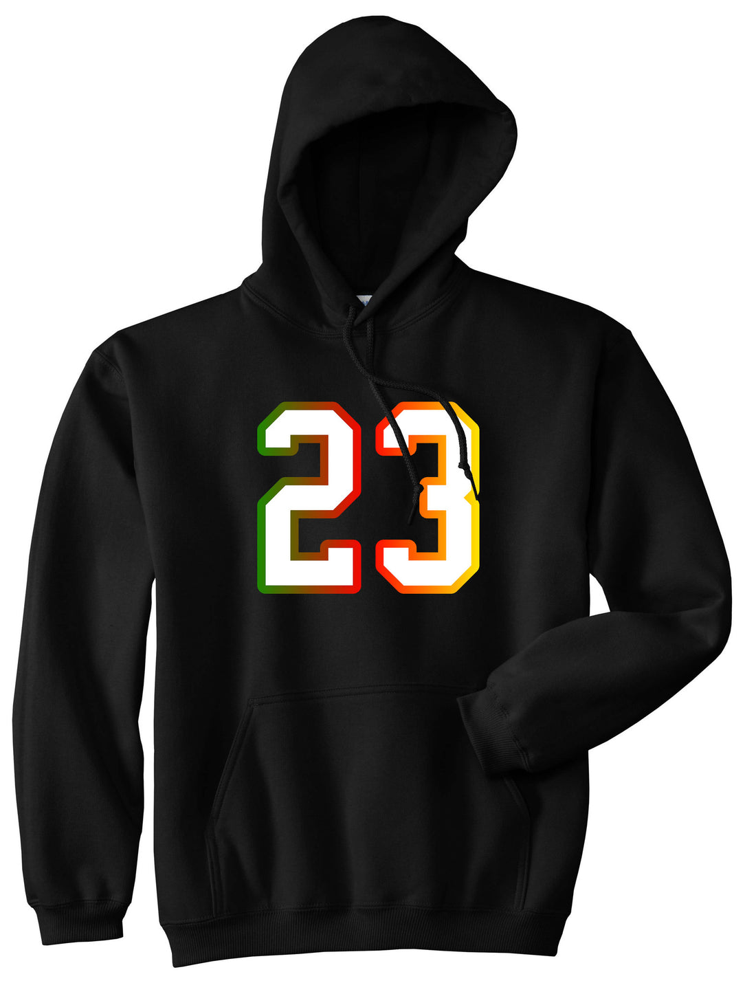 23 Cement Print Colorful Jersey Pullover Hoodie in Black By Kings Of NY