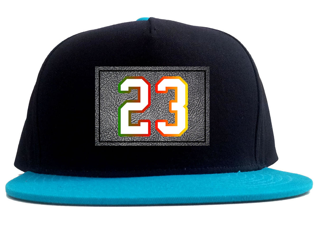 24 Cement Print Colorful Jersey 2 Tone Snapback Hat By Kings Of NY