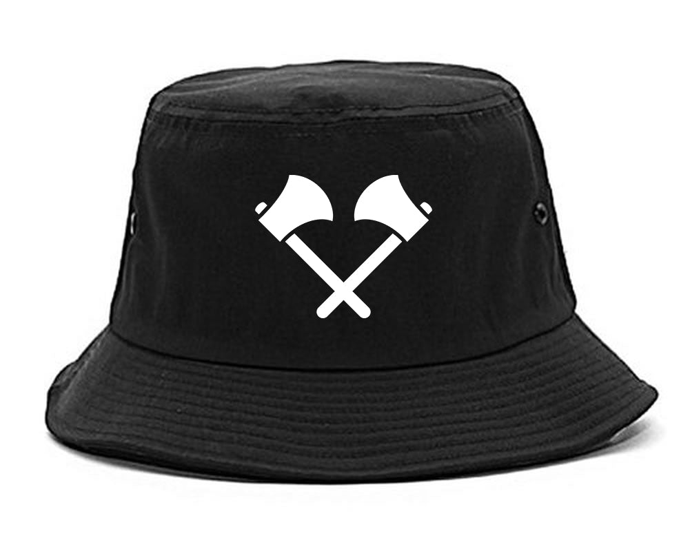 2 Ax Fireman Logo Bucket Hat Black
