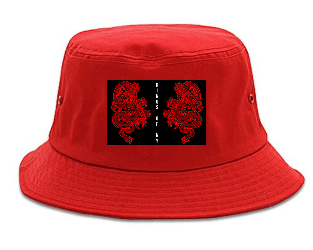 2_Chinese_Dragon Red Bucket Hat