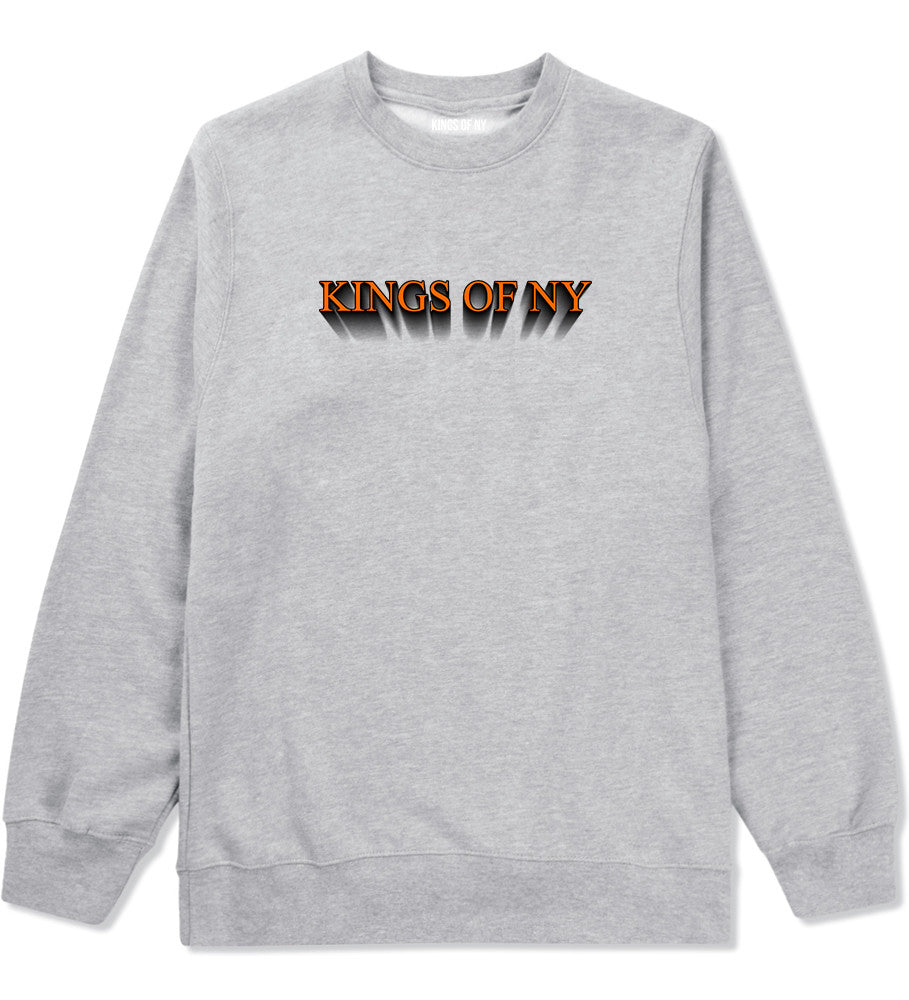 3D Text Crewneck Sweatshirt in Grey