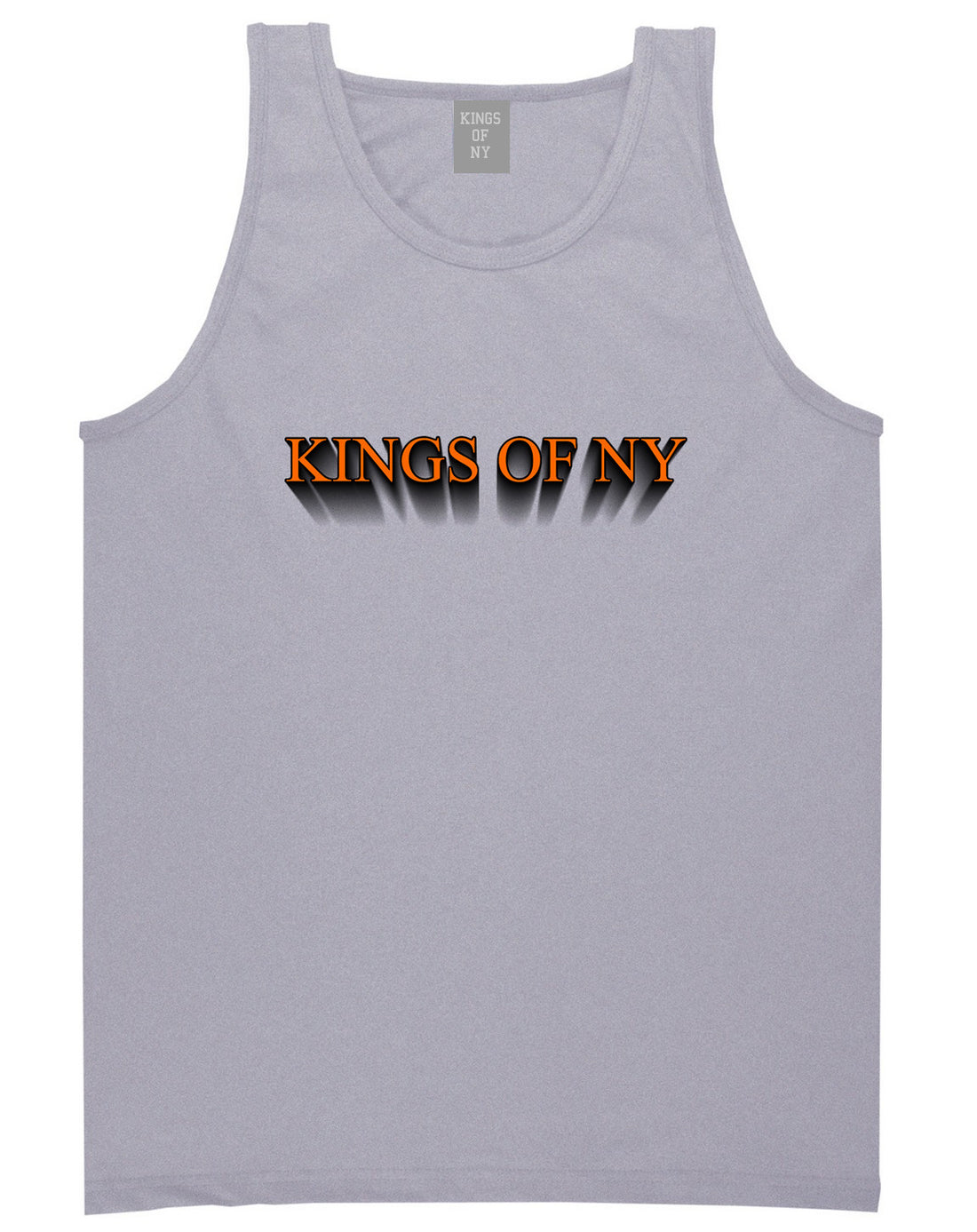 3D Text Tank Top in Grey