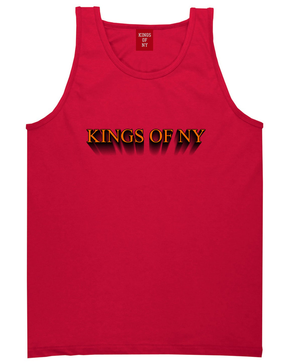 3D Text Tank Top in Red