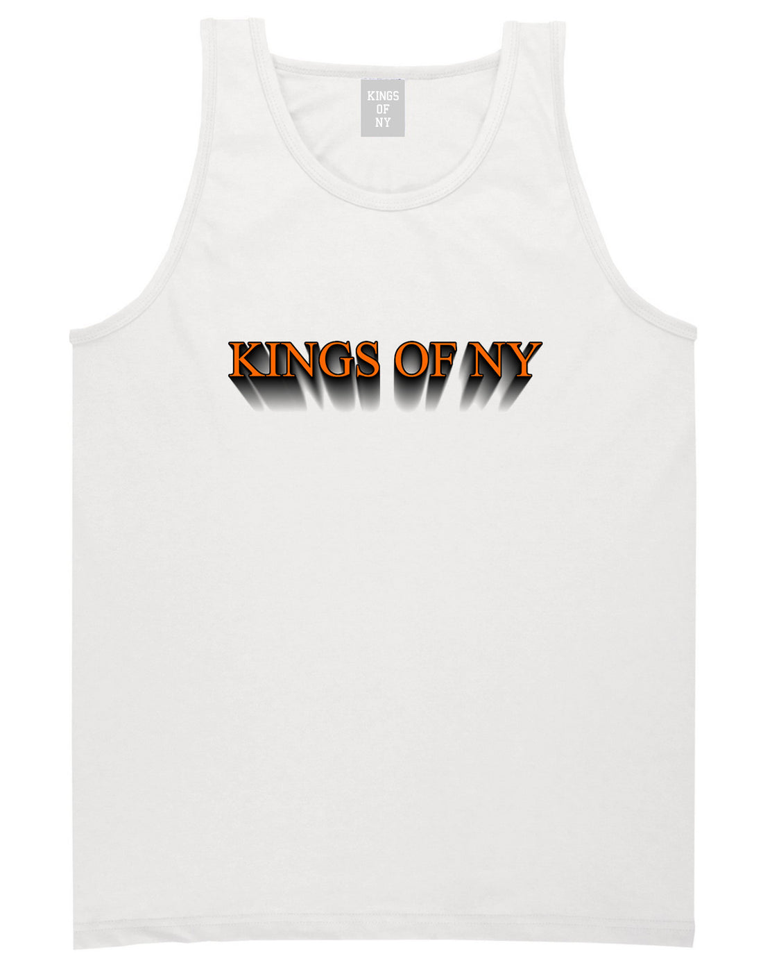 3D Text Tank Top in White