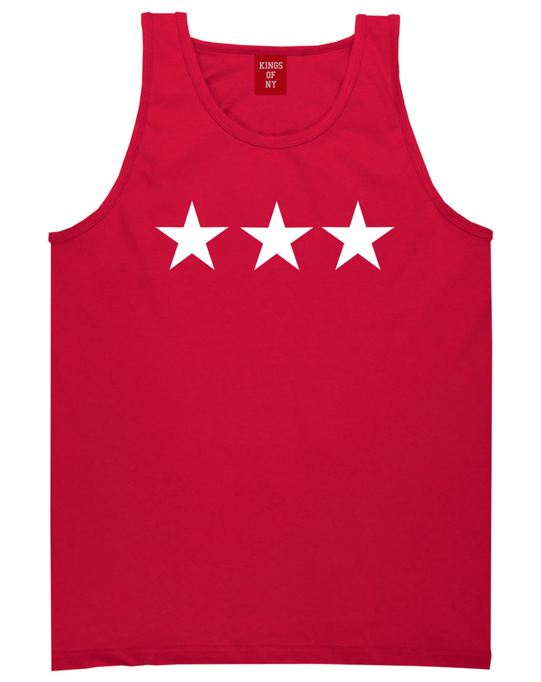 Kings Of NY Three Stars Tank Top in Red