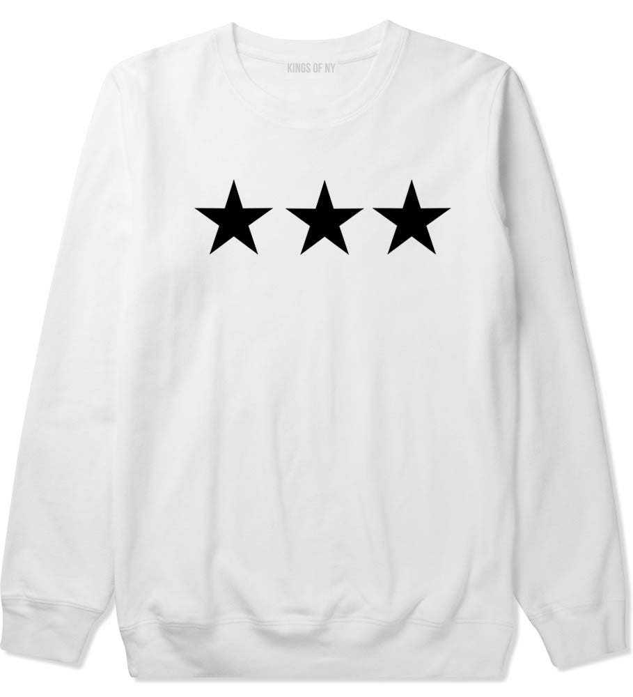 Kings Of NY Three Stars Crewneck Sweatshirt in White