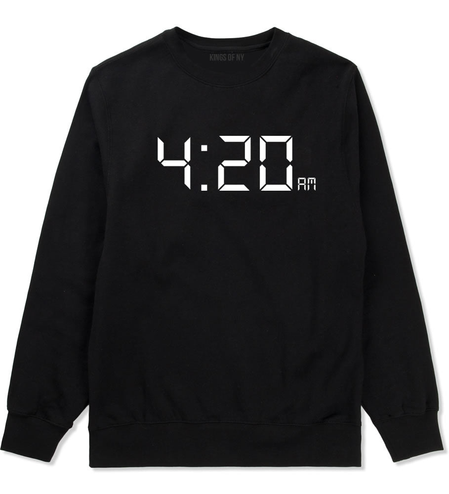420 Time Weed Somker Boys Kids Crewneck Sweatshirt in Black By Kings Of NY