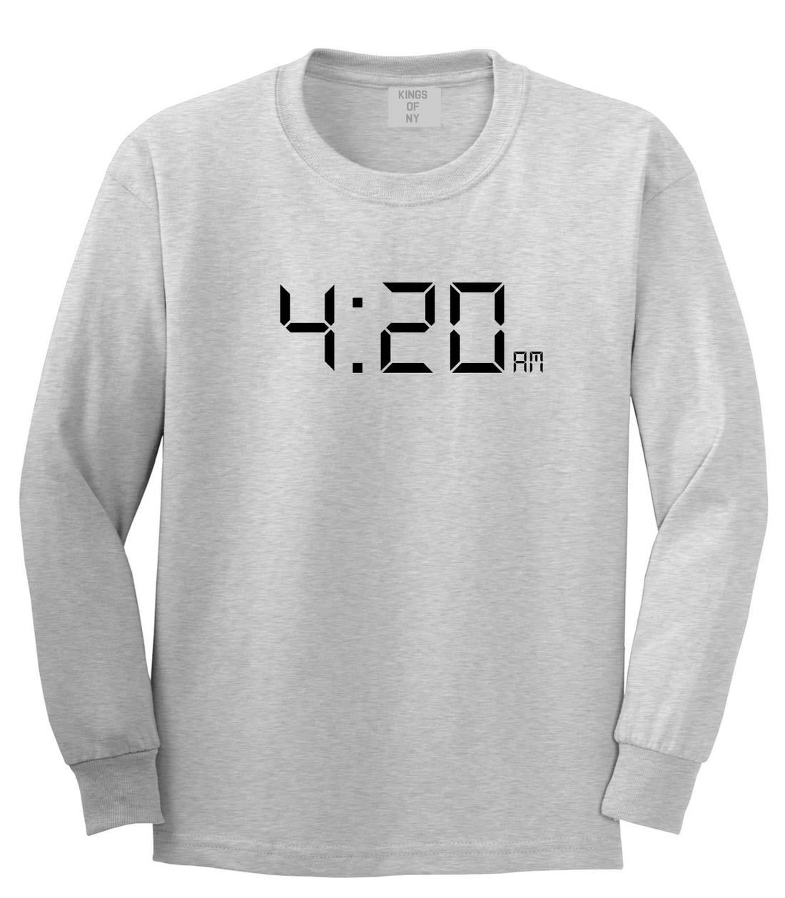 420 Time Weed Somker Long Sleeve T-Shirt in Grey By Kings Of NY