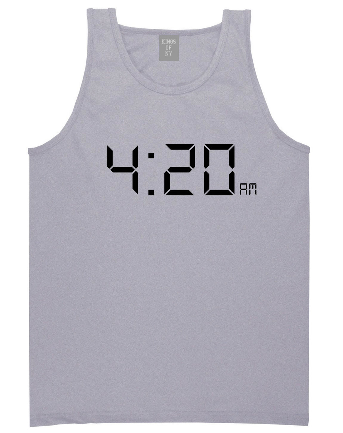 420 Time Weed Somker Tank Top in Grey By Kings Of NY