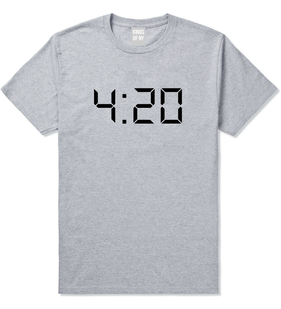 420 Time Weed Somker T-Shirt in Grey By Kings Of NY