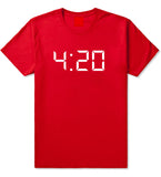 420 Time Weed Somker T-Shirt in Red By Kings Of NY