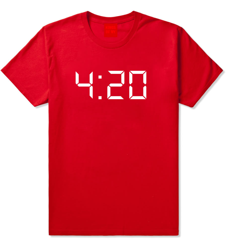 420 Time Weed Somker Boys Kids T-Shirt in Red By Kings Of NY