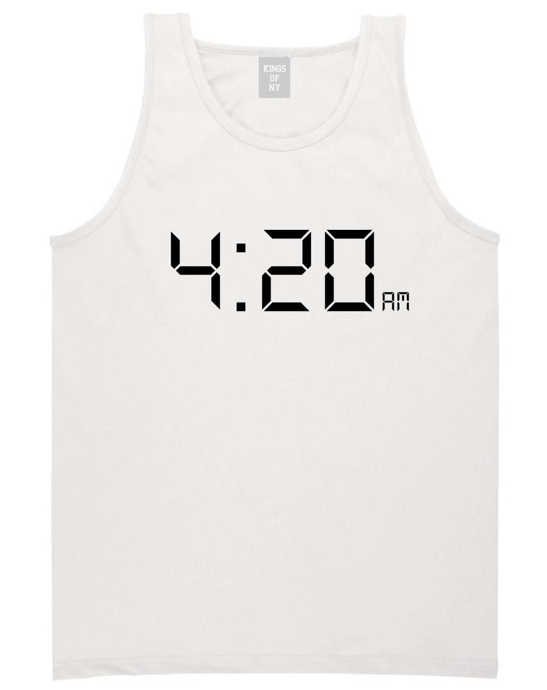 420 Time Weed Somker Tank Top in White By Kings Of NY