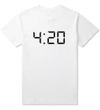 420 Time Weed Somker T-Shirt in White By Kings Of NY