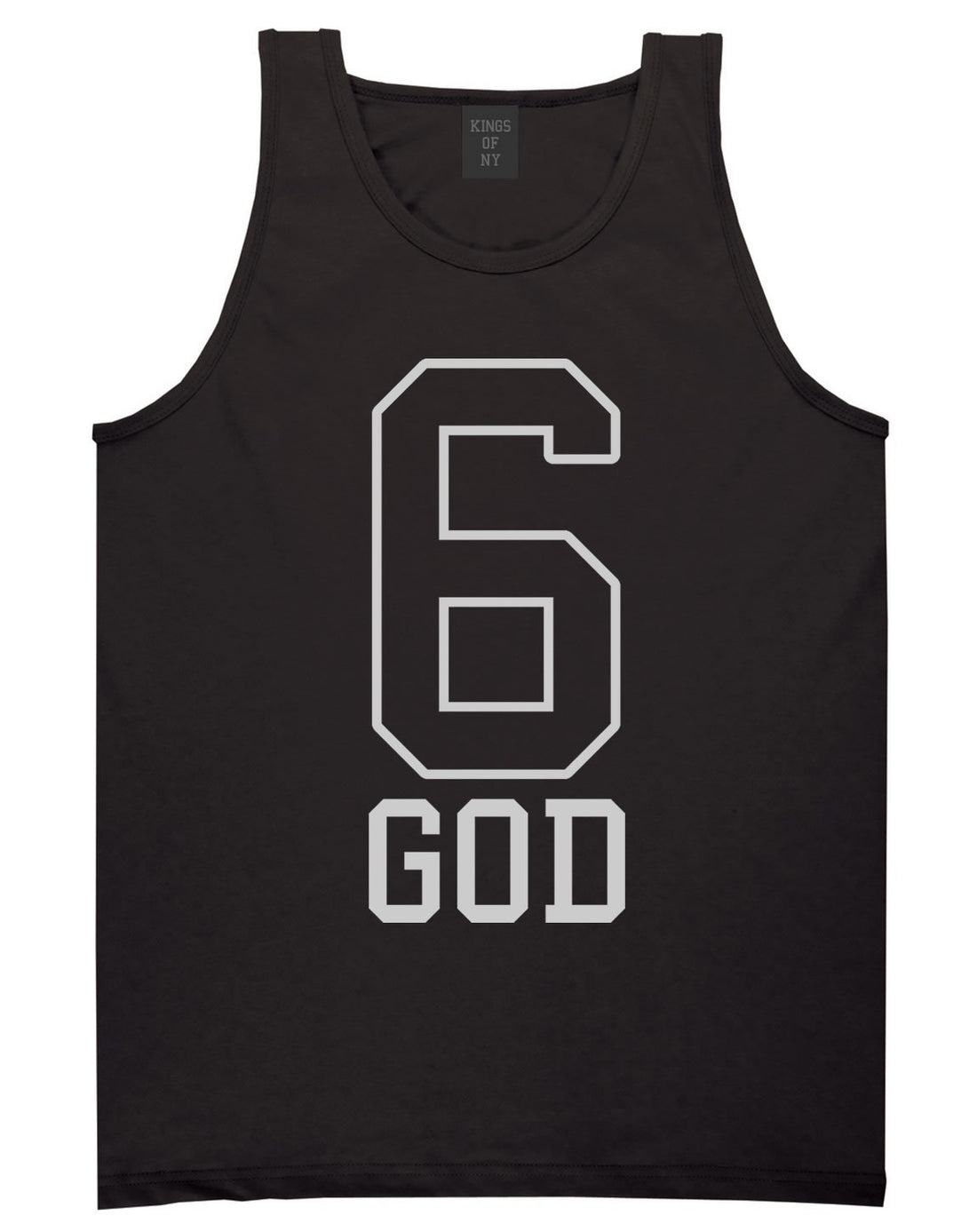 Six 6 God Tank Top in Black By Kings Of NY