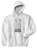 Six 6 God Pullover Hoodie in White By Kings Of NY