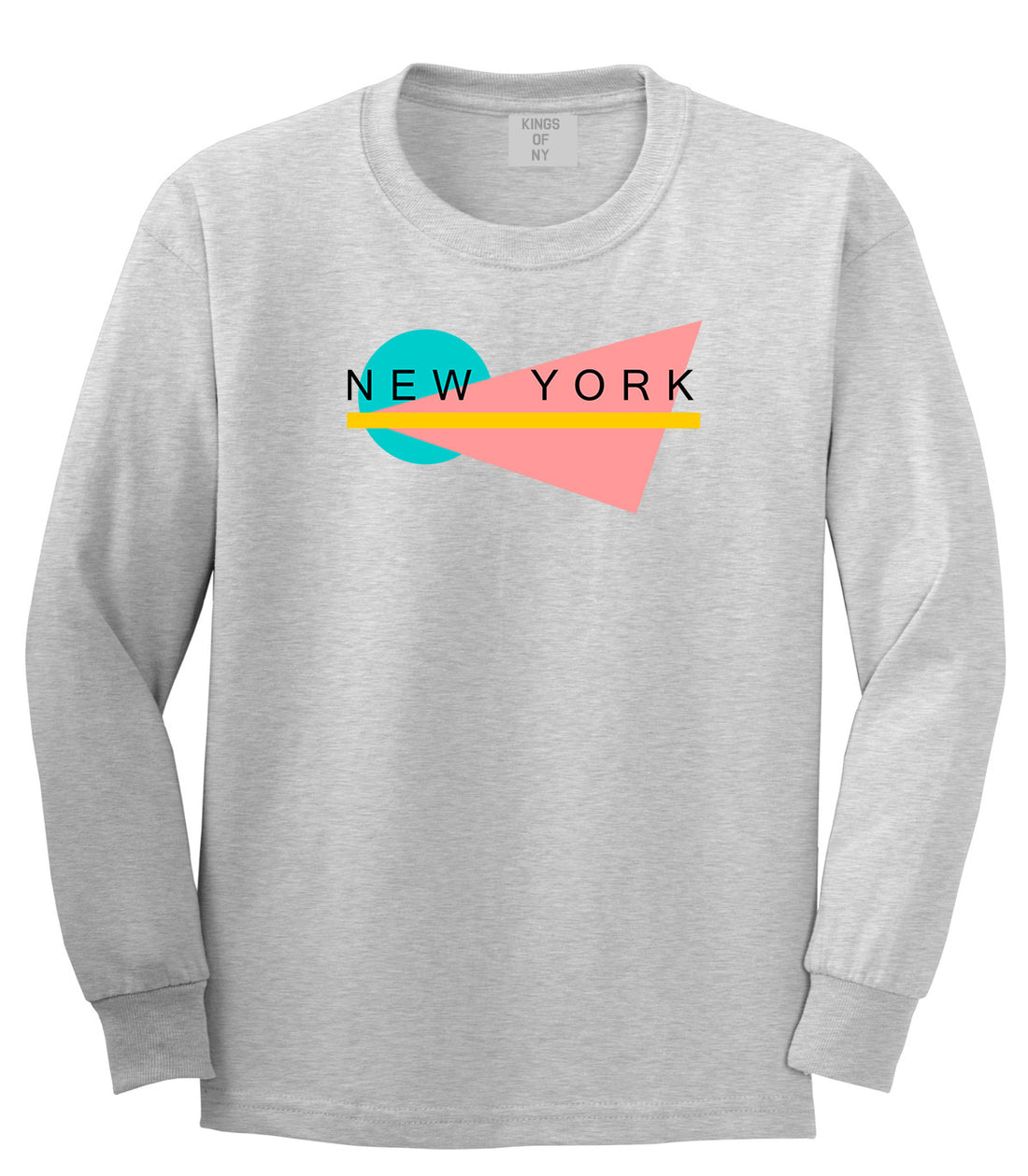 70s New York Spring Long Sleeve T-Shirt in Grey