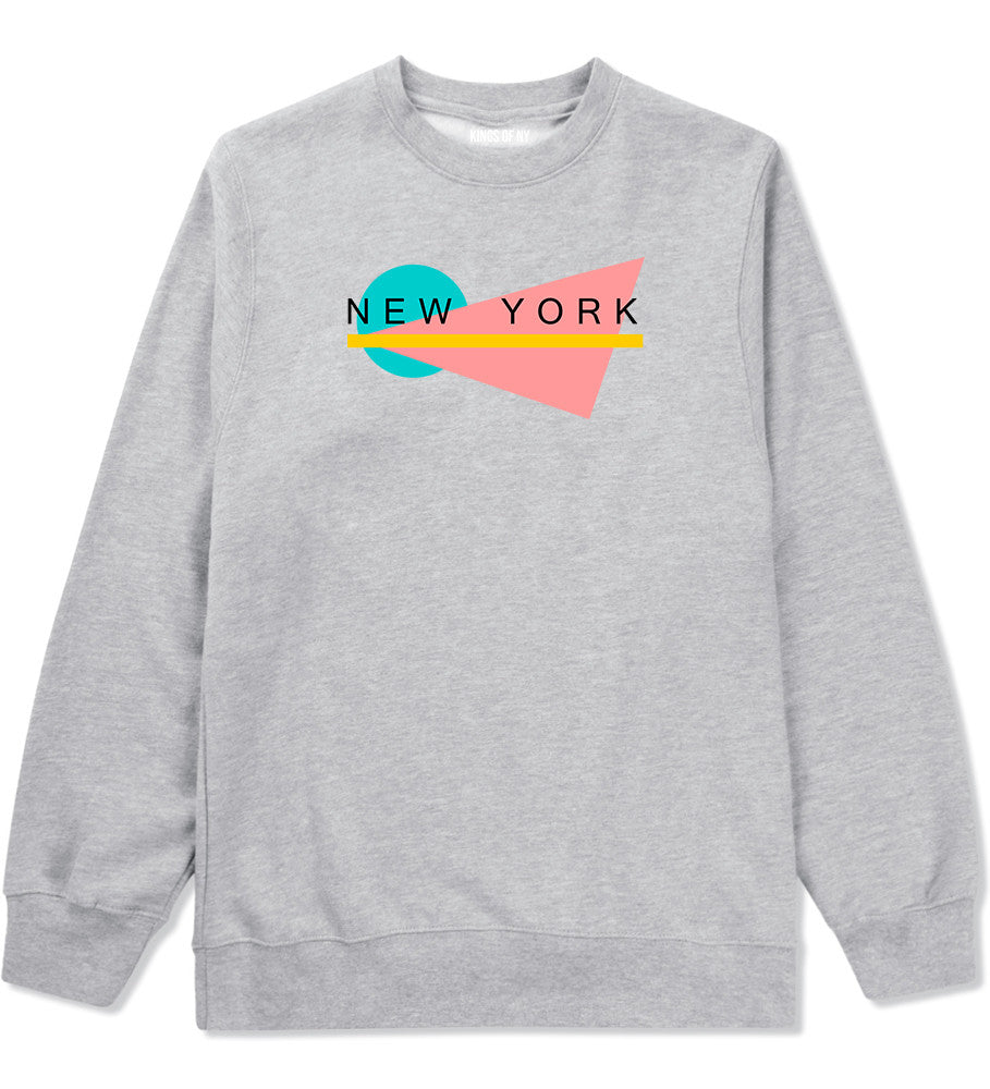 70s New York Spring Crewneck Sweatshirt in Grey