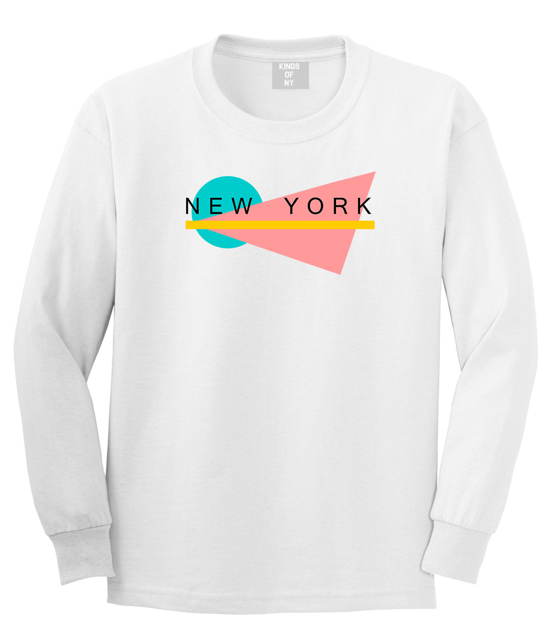 70s New York Spring Long Sleeve T-Shirt in White