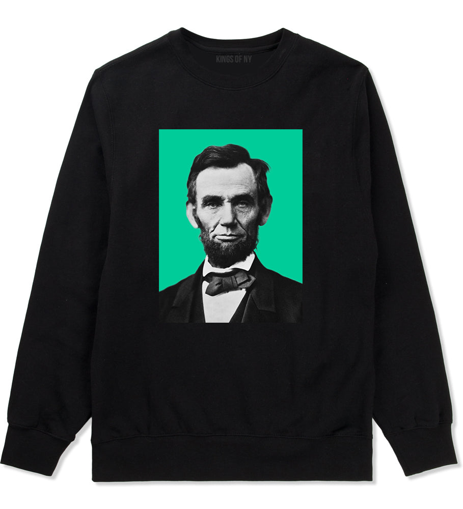 Abraham Lincoln Portrait Mens Crewneck Sweatshirt Black