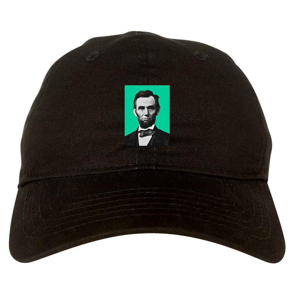 Abraham Lincoln Portrait Mens Dad Hat Black