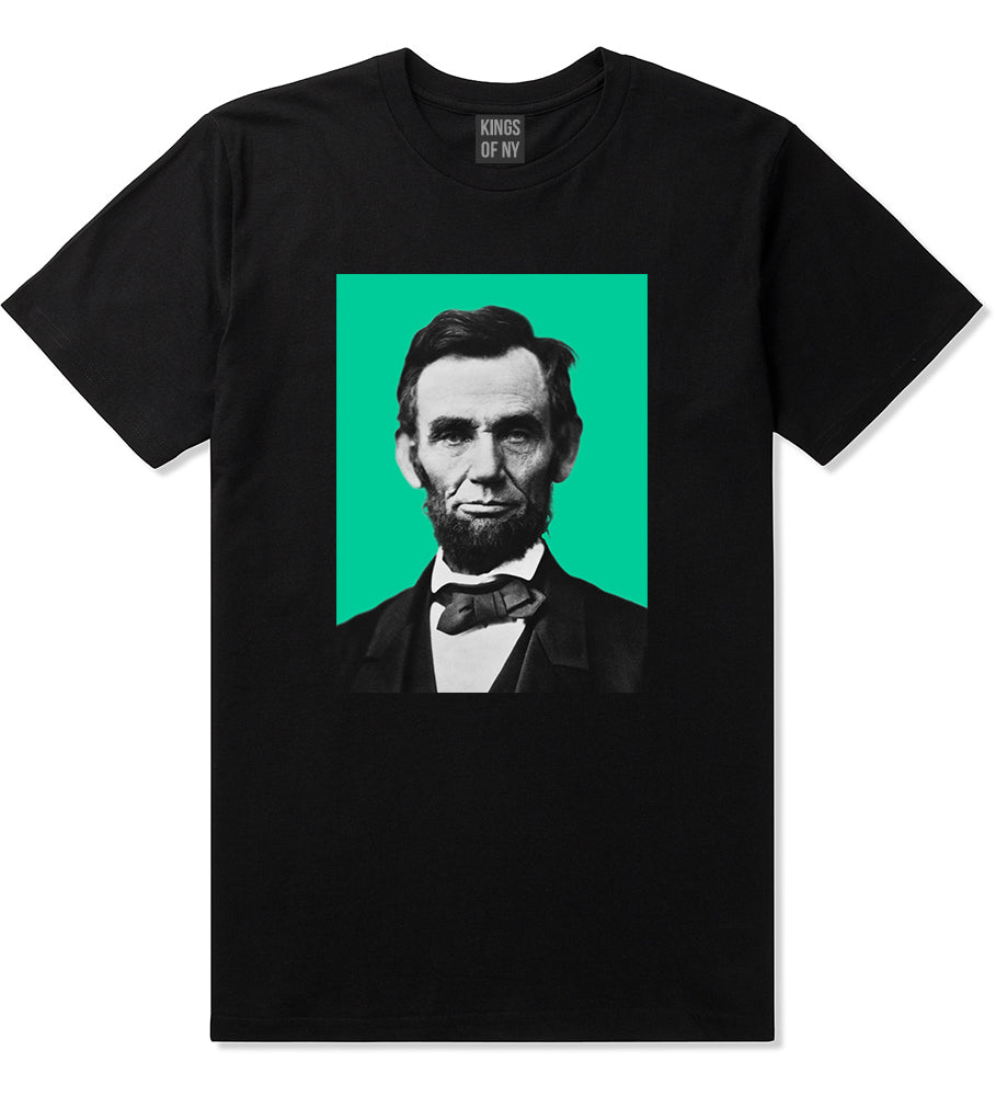 Abraham Lincoln Portrait Mens T-Shirt Black