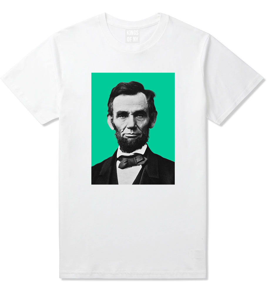 Abraham Lincoln Portrait Mens T-Shirt White