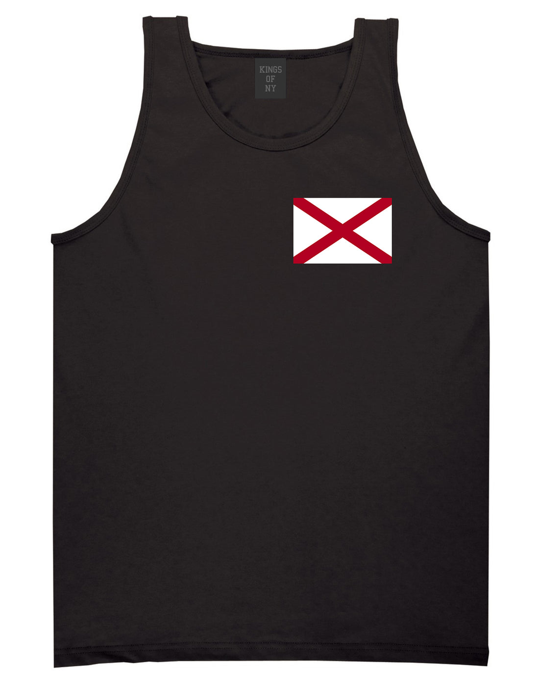 Alabama State Flag AL Chest Mens Tank Top T-Shirt Black