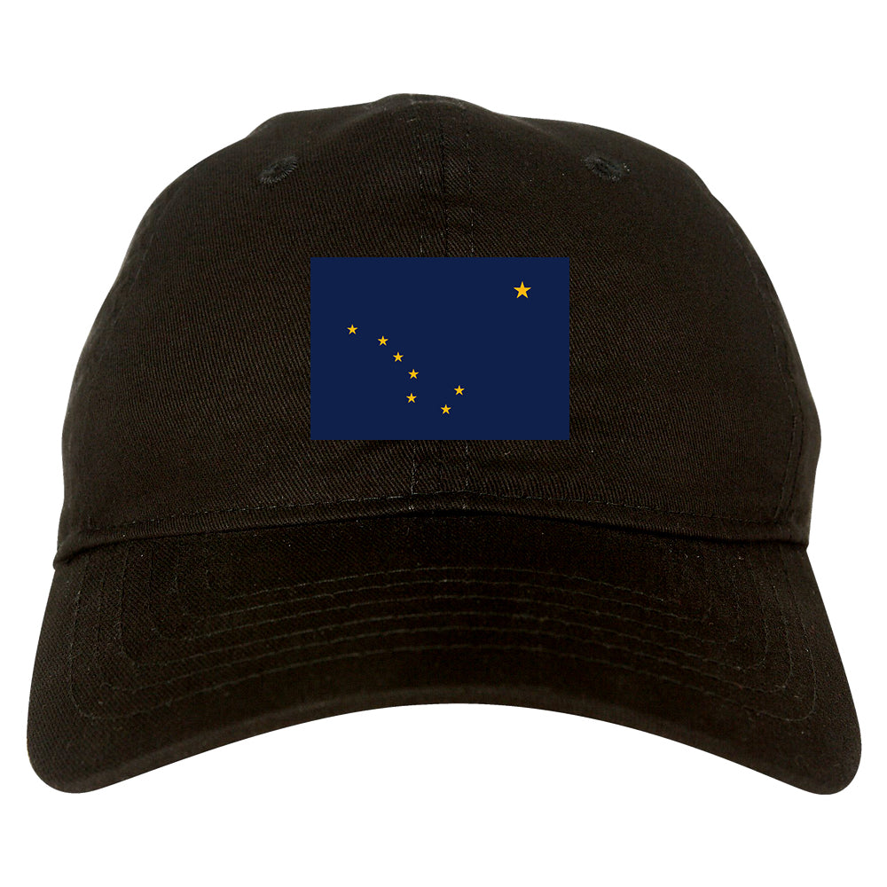 Alaska State Flag AK Chest Mens Dad Hat Black