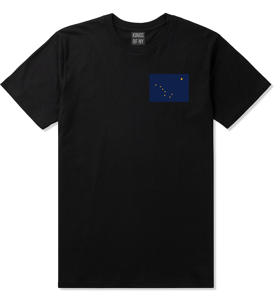 Alaska State Flag AK Chest Mens T-Shirt Black