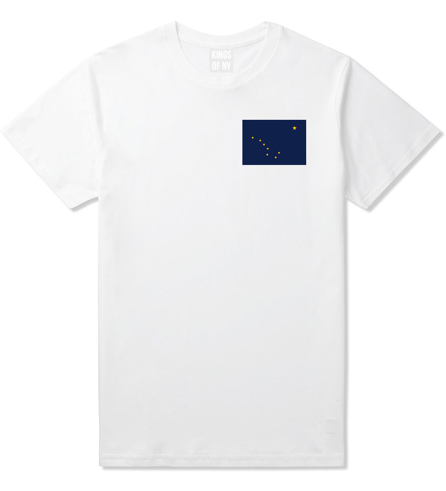 Alaska State Flag AK Chest Mens T-Shirt White