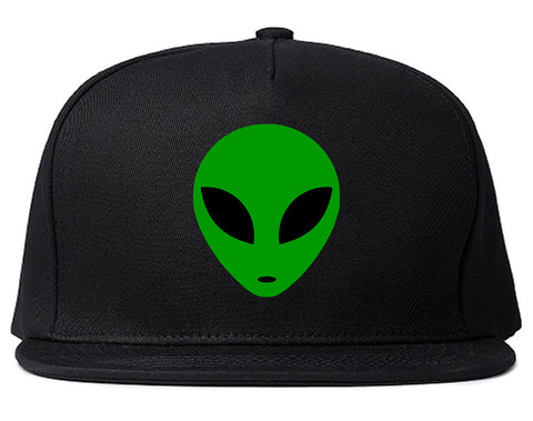 Alien Head Green Snapback Hat