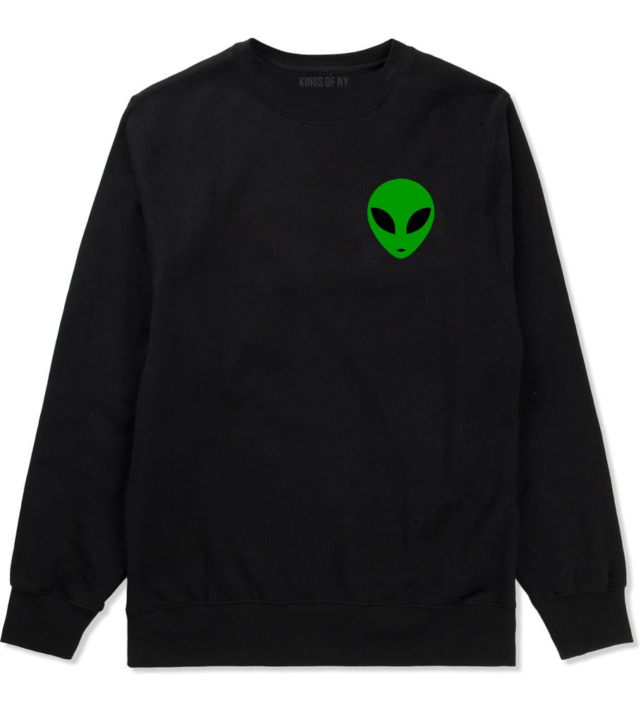 Alien Head Green Crewneck Sweatshirt