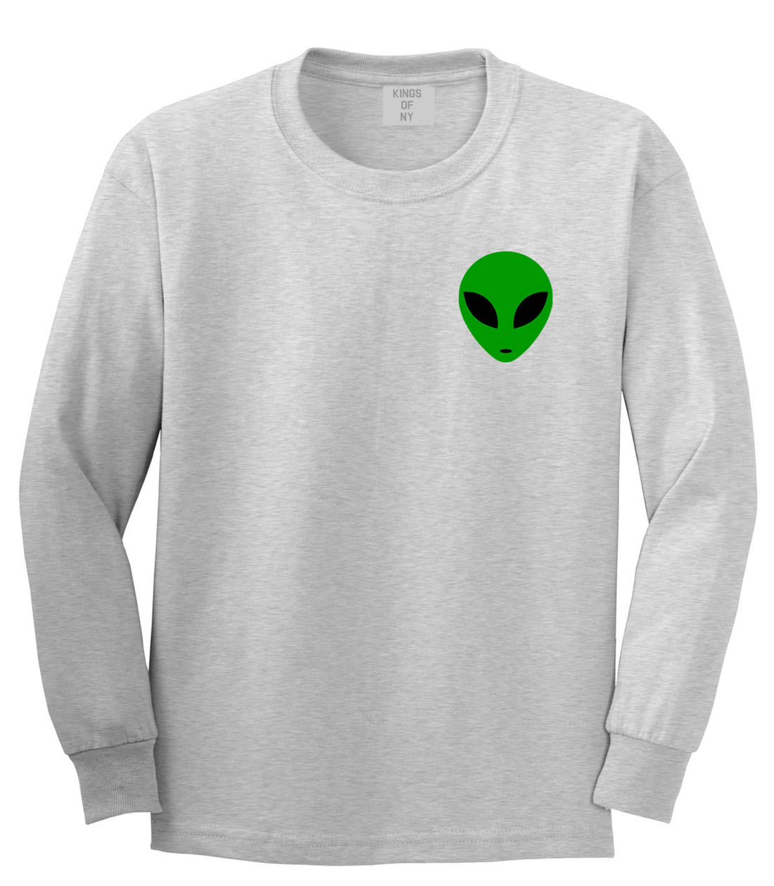 Alien Head Green Long Sleeve T-Shirt