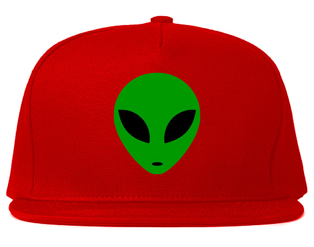 Alien Head Green Snapback Hat