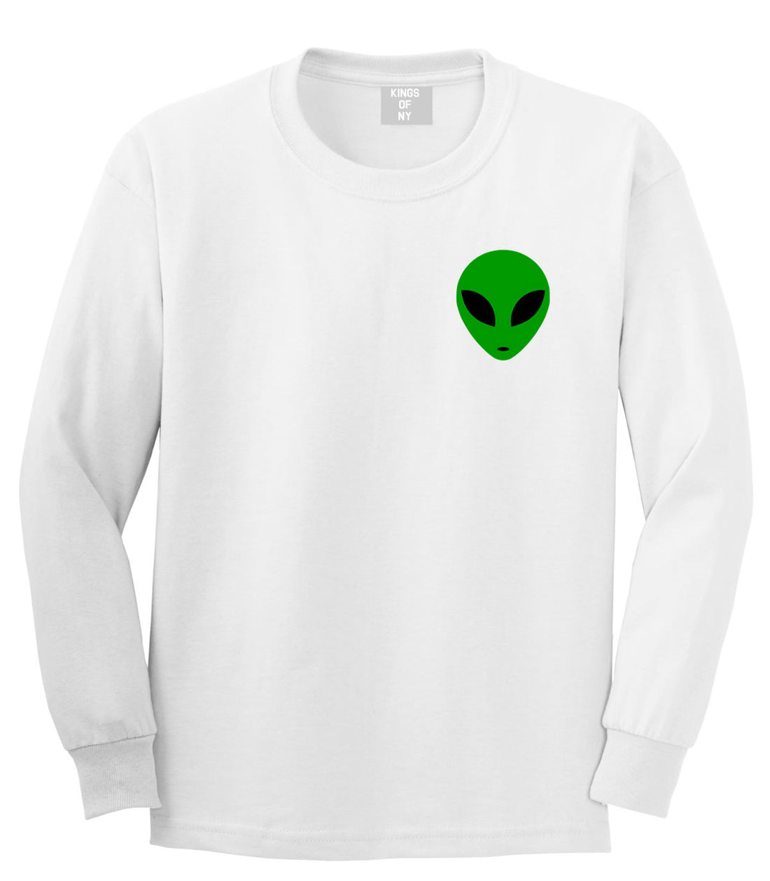 Alien Head Green Long Sleeve T-Shirt