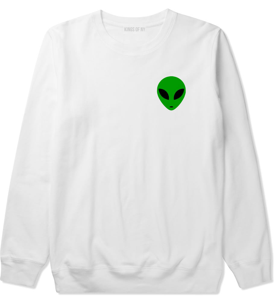 Alien Head Green Crewneck Sweatshirt