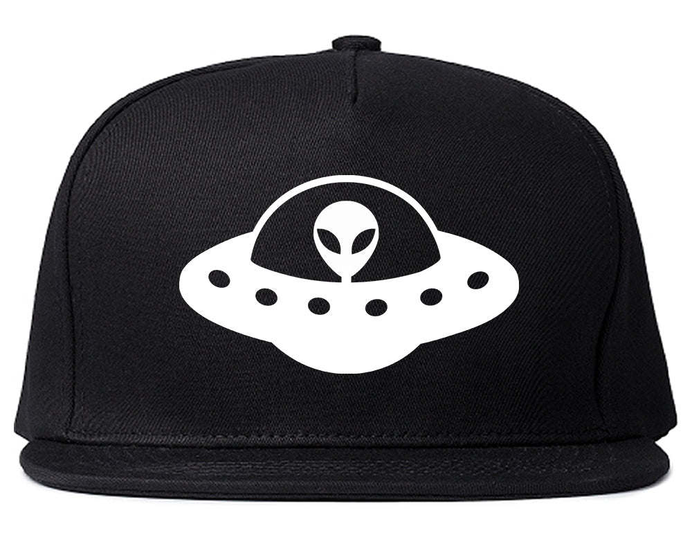 Alien_Spaceship_Chest Mens Black Snapback Hat by Kings Of NY