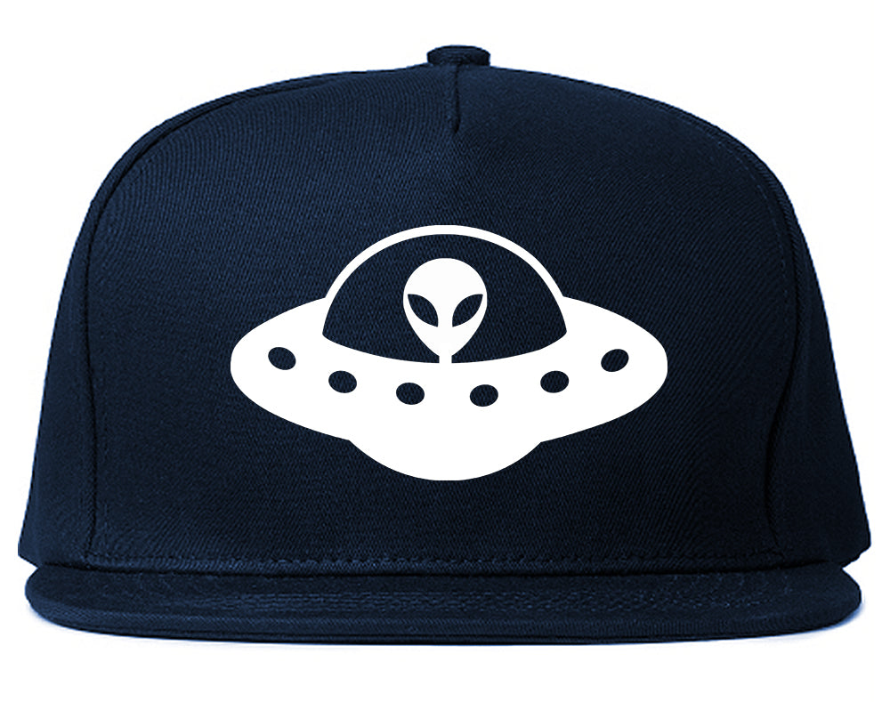 Alien_Spaceship_Chest Mens Blue Snapback Hat by Kings Of NY
